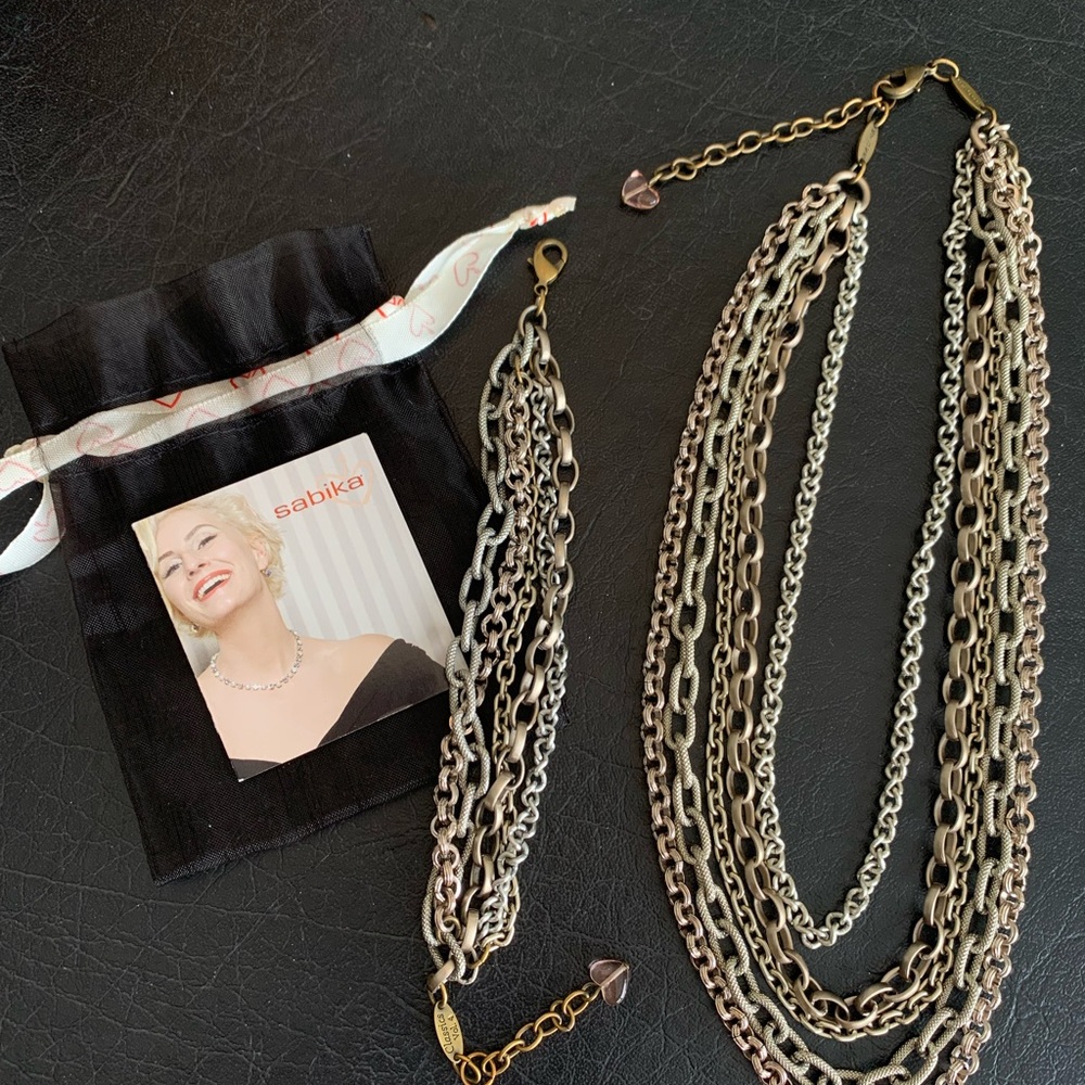 Gold Sabika Necklace and Bracelet